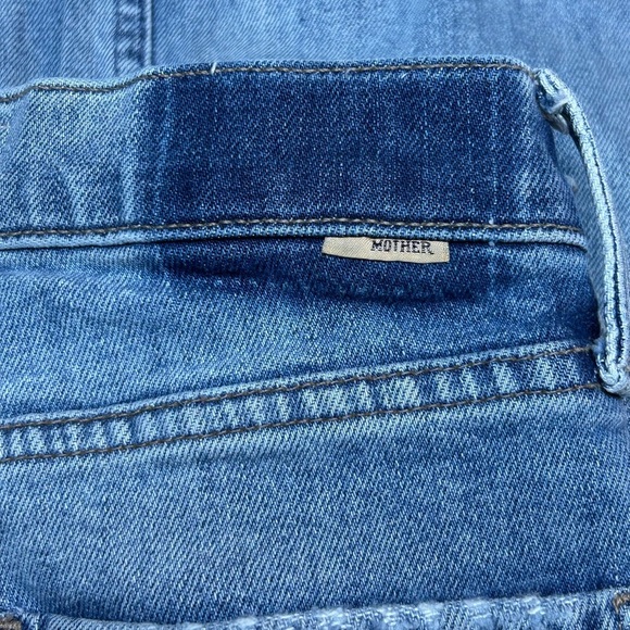 Mother Superior High Waisted Rider Flood Distressed Jeans Wild and Wicked 26 - Picture 9 of 10